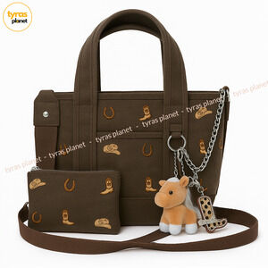 NWT MADDEN GIRL VIRAL WESTERN MINI TOTE CROSSBODY BAG WRISTLET CHARMS